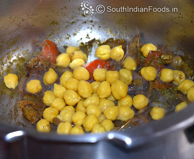 Add boiled chickpeas