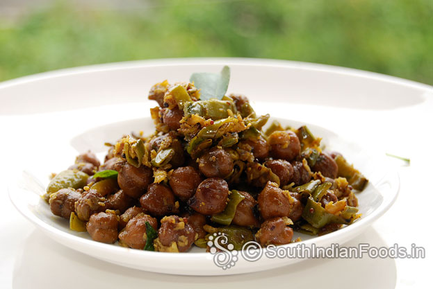 Chickpea broad bean stir fry