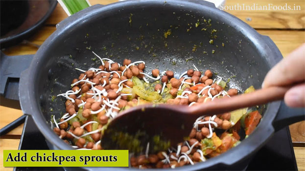 Chickpea sprouts biryani step 12