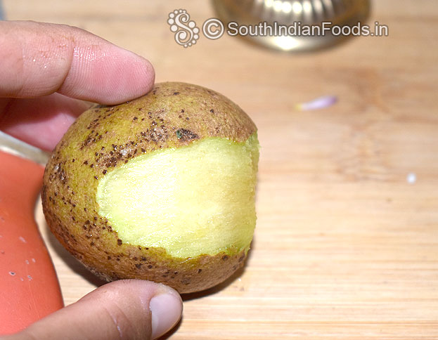 Wash and peel off chikoo