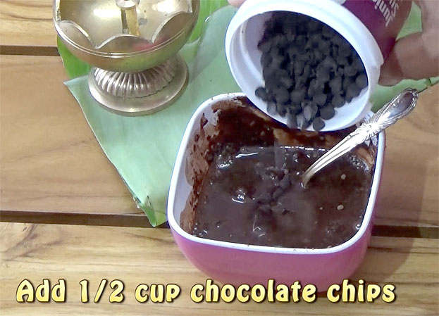 Add chocolate chips