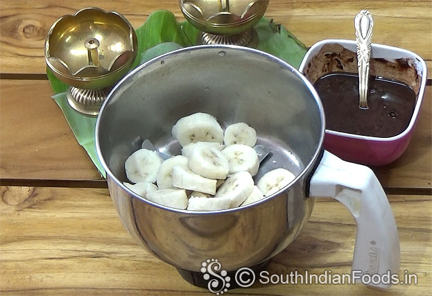 In a blender add frozen banana