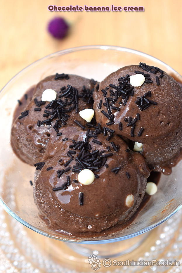 Banana ice cream without cream