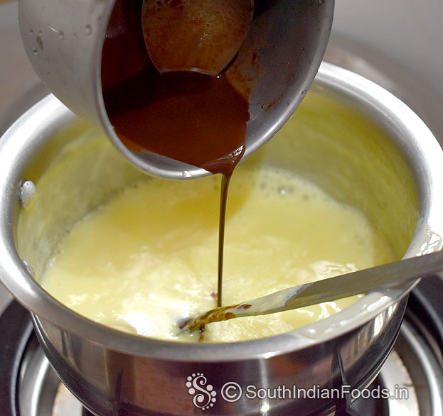 Add coffee cocoa mixture