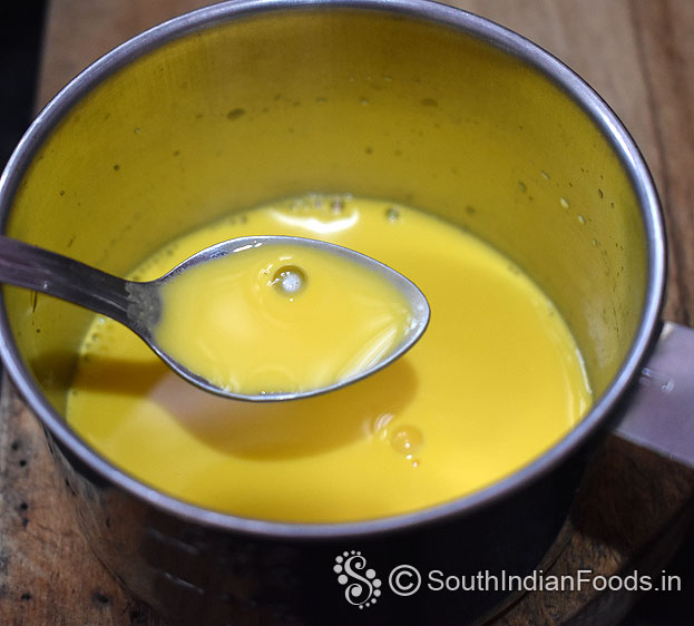 Custard mixture ready