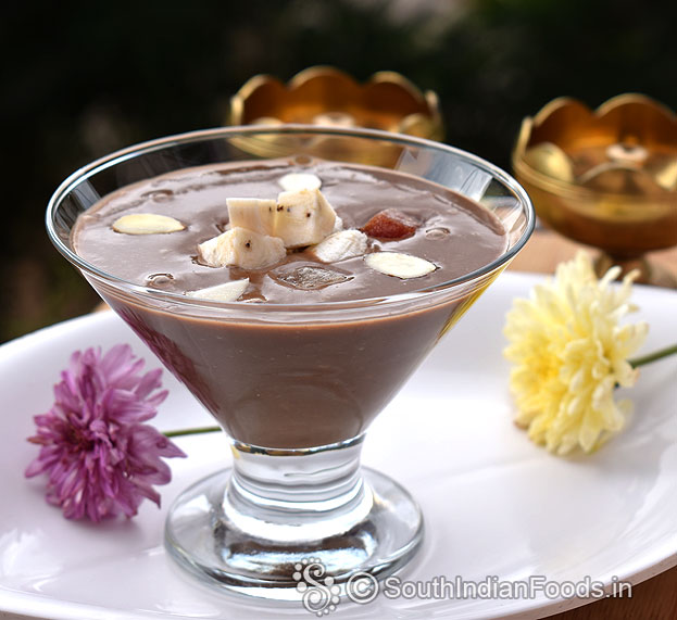 Eggless chocolate custard