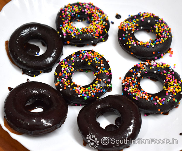 Chocolate wheat doughnuts step 26