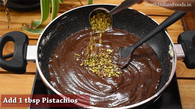 Chocolate jaggery Mysore pak  step 19