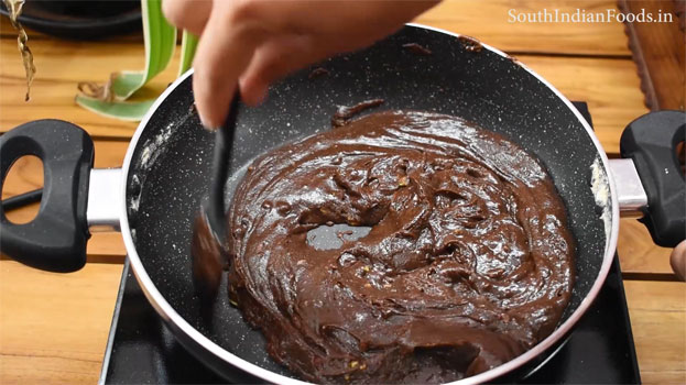 Chocolate jaggery Mysore pak  step 20