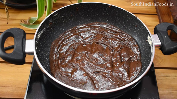 Chocolate jaggery Mysore pak  step 21