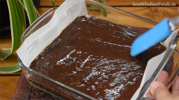 Chocolate jaggery Mysore pak  step 23