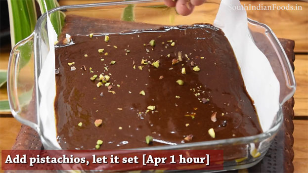 Chocolate jaggery Mysore pak  step 24