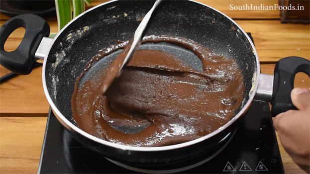 Chocolate jaggery Mysore pak  step 7
