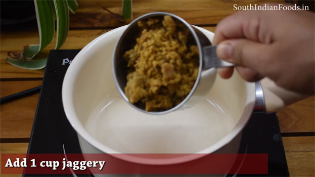 Chocolate jaggery Mysore pak  step 8