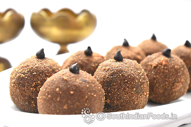 Instant 10 min cocoa rava ladoo ready