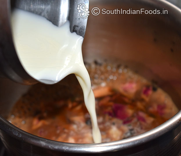 Add boiled milk