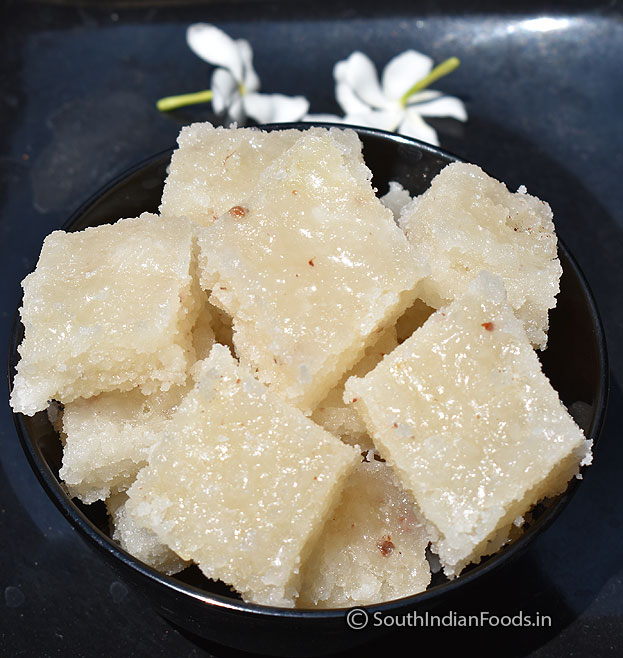 Instant nariya ki burfi