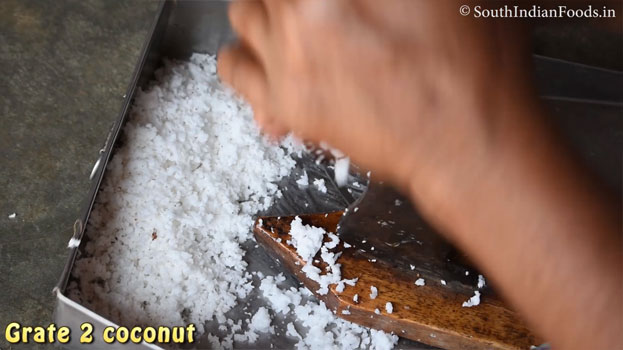 Thengai burfi step 1