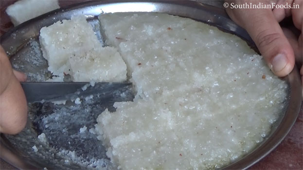 Thengai burfi step 15