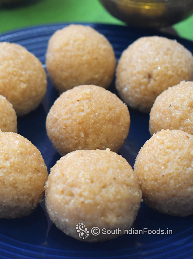 Coconut jaggery laddu