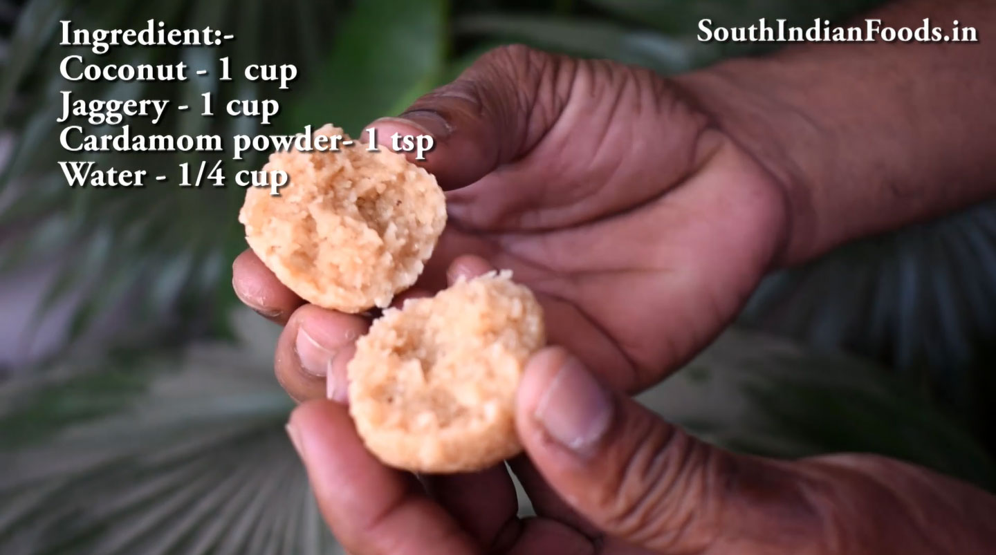 Coconut jaggery laddu