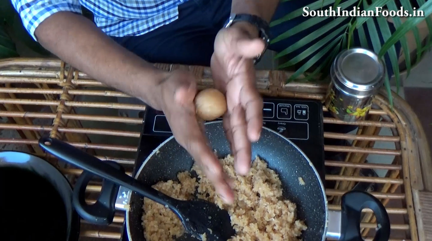 Coconut jaggery laddu