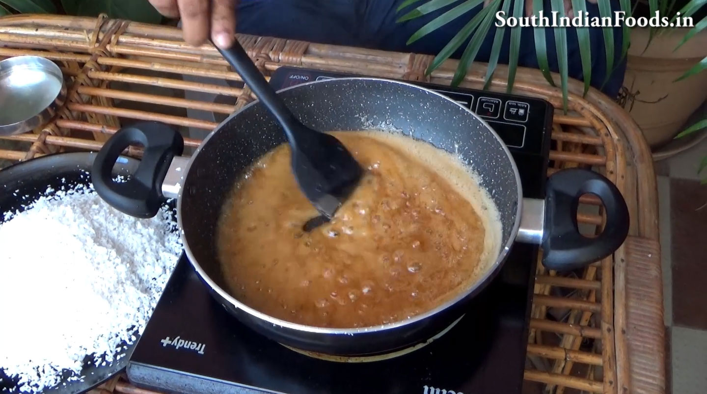 Coconut jaggery laddu
