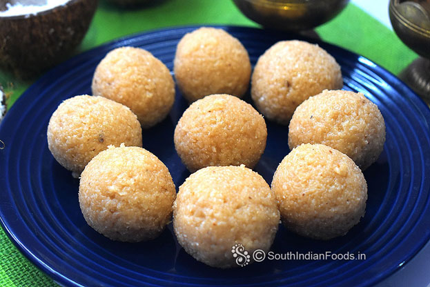 Coconut jaggery laddu
