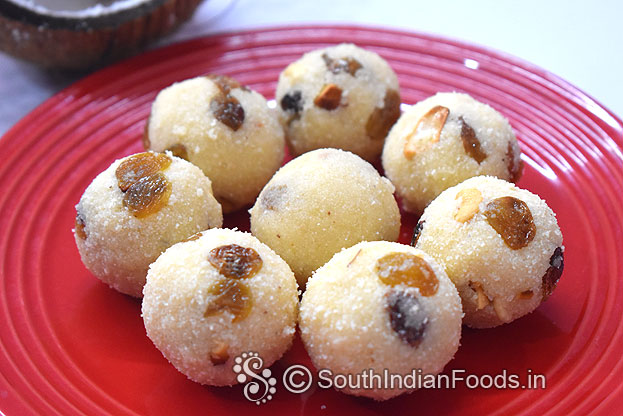 Suji coconut sweet laddu