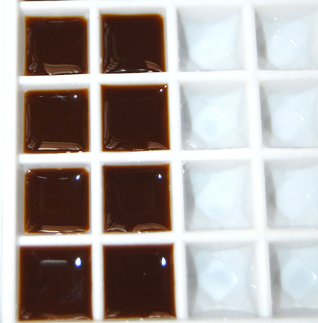 Pour into ice tray, freeze it till set