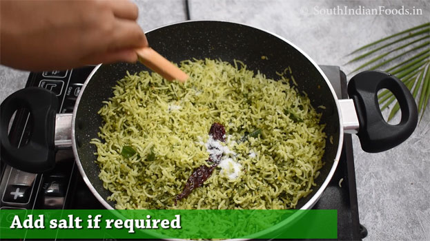 Coriander rice recipe step 12