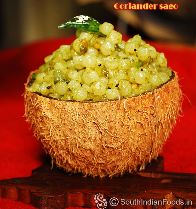 Instant coriander sago