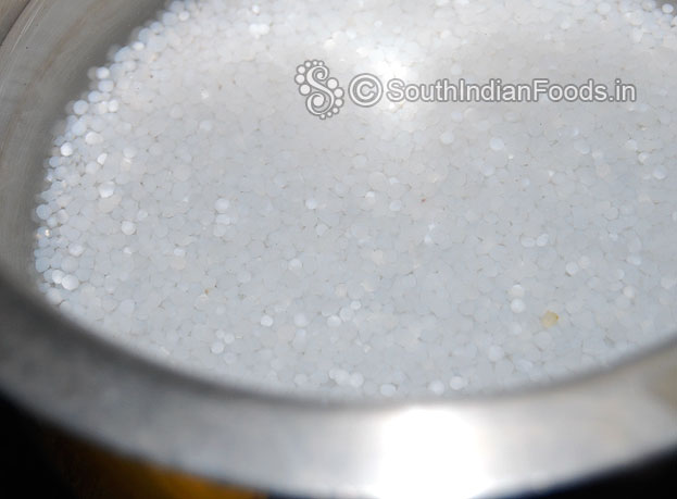 Soak sago for 2 hours then drain water