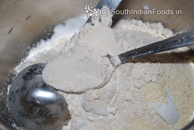 Add 3 tbsp wheat flour