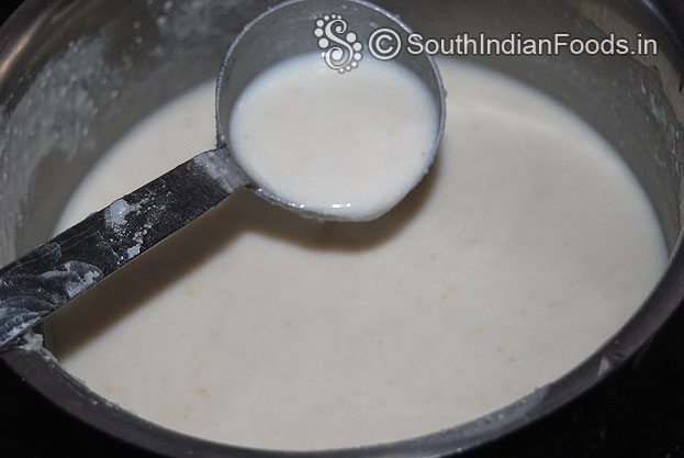 Add water make light batter then leave it for 2 hours