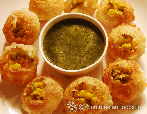 Crispy wheat golgappa puri