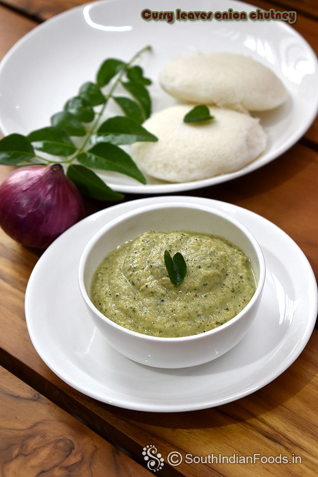 Curry leaves onion chutney