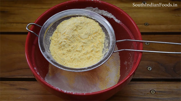 Custard powder cake step 16
