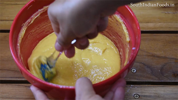 Custard powder cake step 24