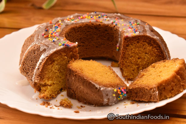 Custard powder cake step 34