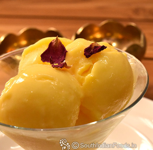 Super smooth ice cream with custard powder