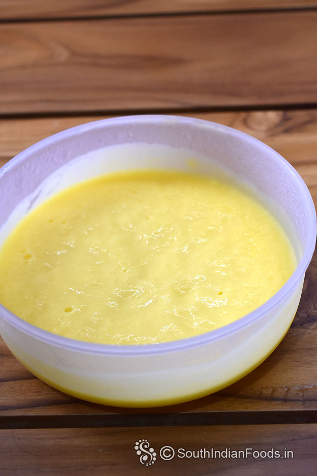 Pour into airtight container, refrigerate till set