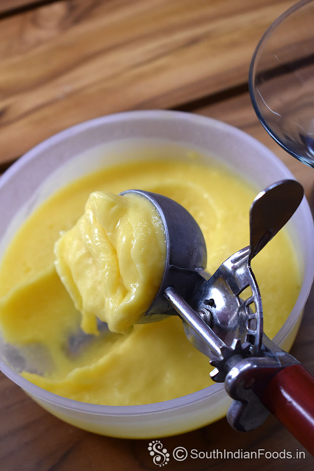 Creamy custard powder ice cream ready 
