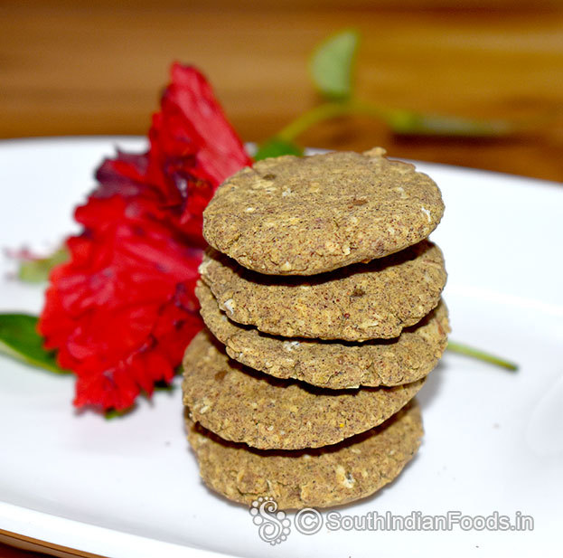 Oats custard jaggery cookies