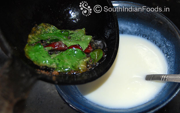 Add seasoned ingredietns to the curd mixture