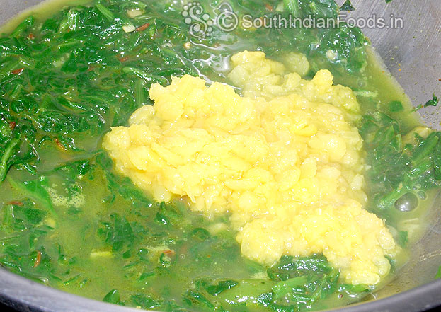 Add boiled dals