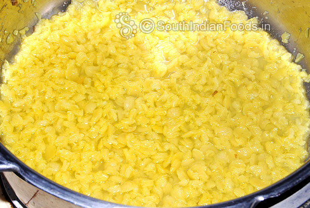 Boiled toor dal and moong dal