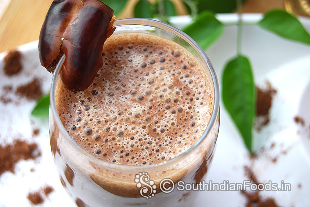 Homemade chocoalte smoothie