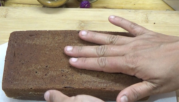 Spongy cake ready