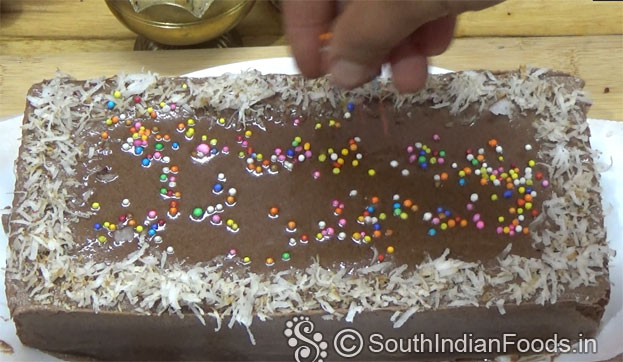 Sprinkle edible color balls, refrigerate for 2 hours